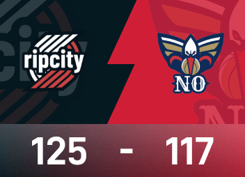 รายงานเกม NBA ยาง แฮนเซ่น ไม่ลงสนาม & ชาร์ป 35 แต้ม เทรลเบลเซอร์ส 125-117 เพลิแกนส์